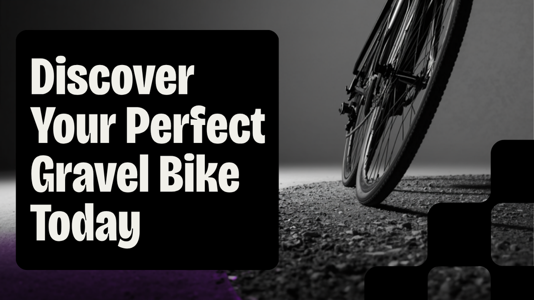 Editorial Workshop Dispatch cover of a gravel bike front wheel transitioning from tarmac to dirt