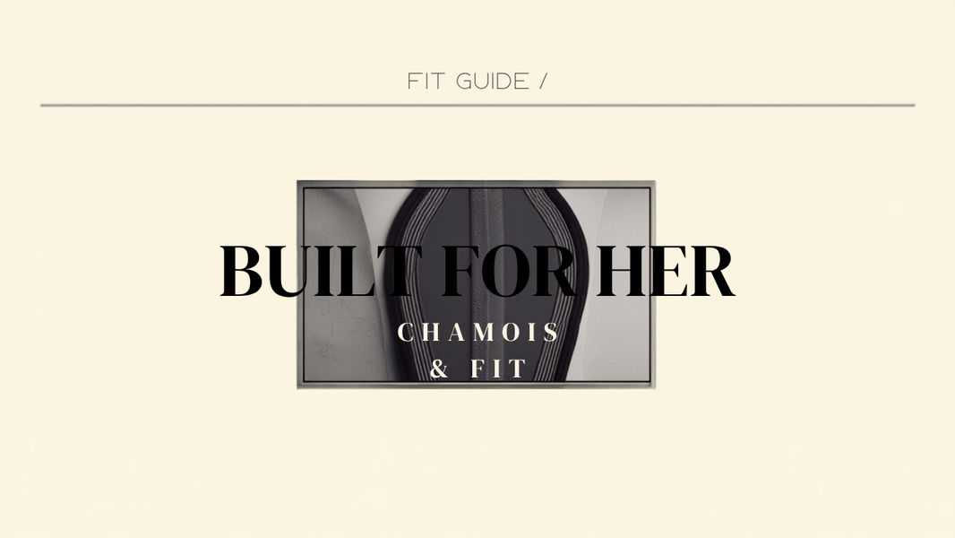 Editorial cover reading Built For Her over women's cycling kit