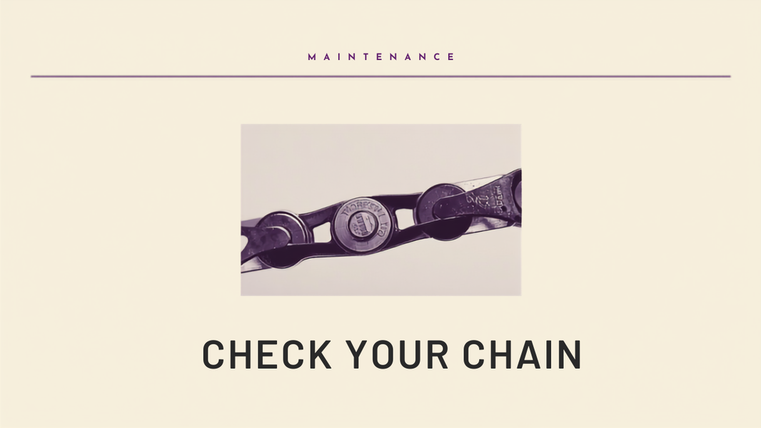 Editorial cover reading Check Your Chain over a bicycle chain