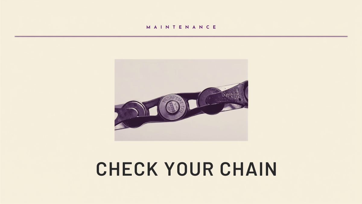 Editorial cover reading Check Your Chain over a bicycle chain
