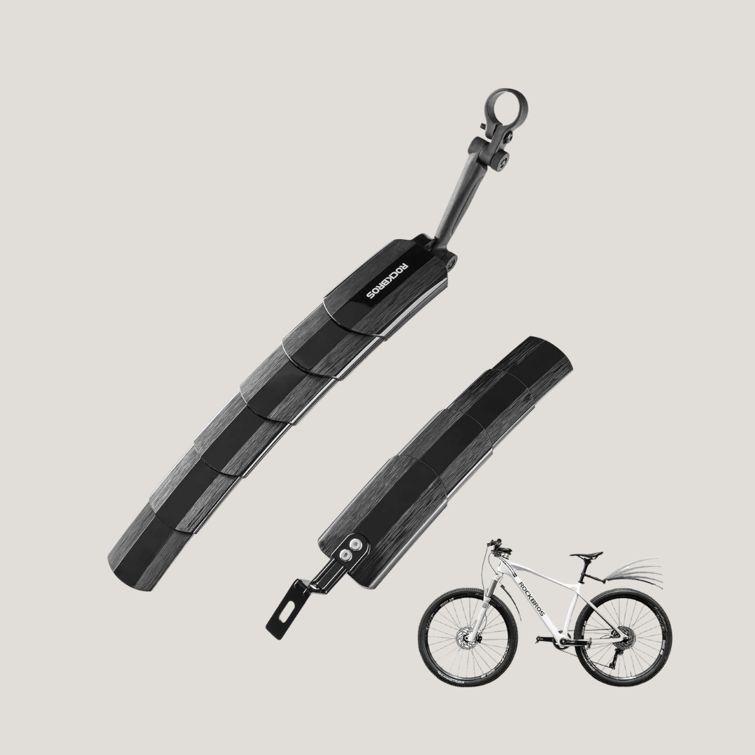 ROCKBROS Bicycle Mudguard Set Bike Front and Rear Mud Guard Fenders Universal Mudguard for Mountain Bikes, City Bikes, Children's Bikes, Adjustable and Retractable Bike Mudflap