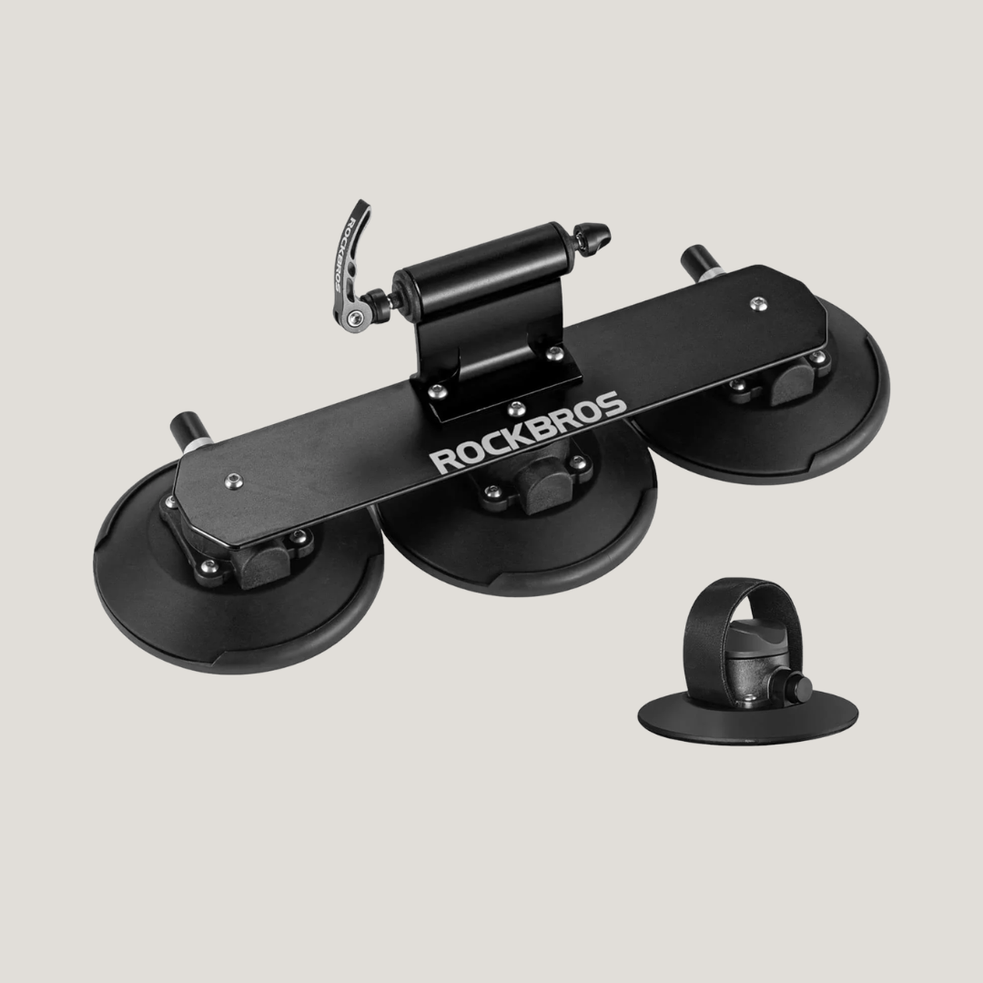 ROCKBROS Suction Cup Bike Rack for Car Roof Quick Release Vehicle Bicycle Racks (1 Bike Version)