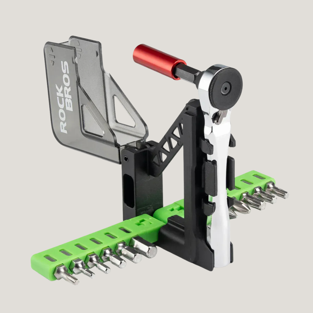 Mini Bicycle Ratchet Wrench Set 12 Hex Bits