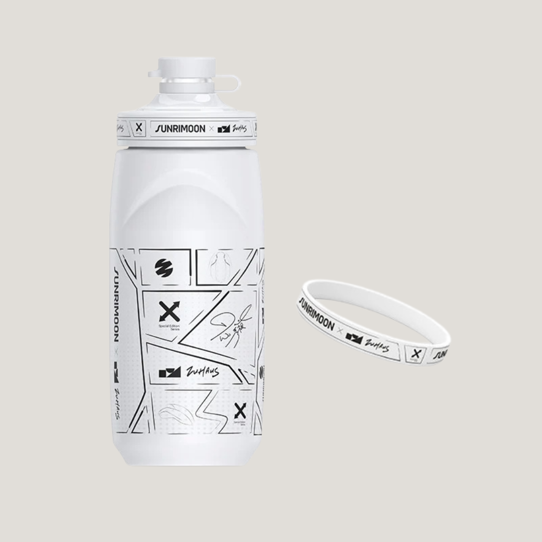 Sunrimoon Cycling Bidon White Sketch Comic Plot