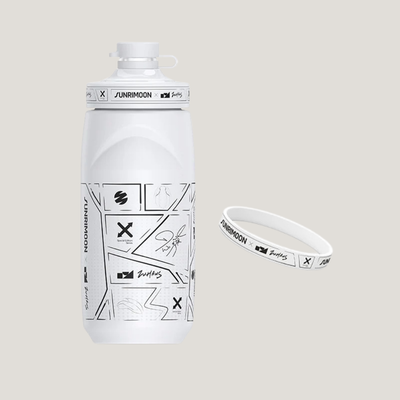 Sunrimoon Cycling Bidon White Sketch Comic Plot