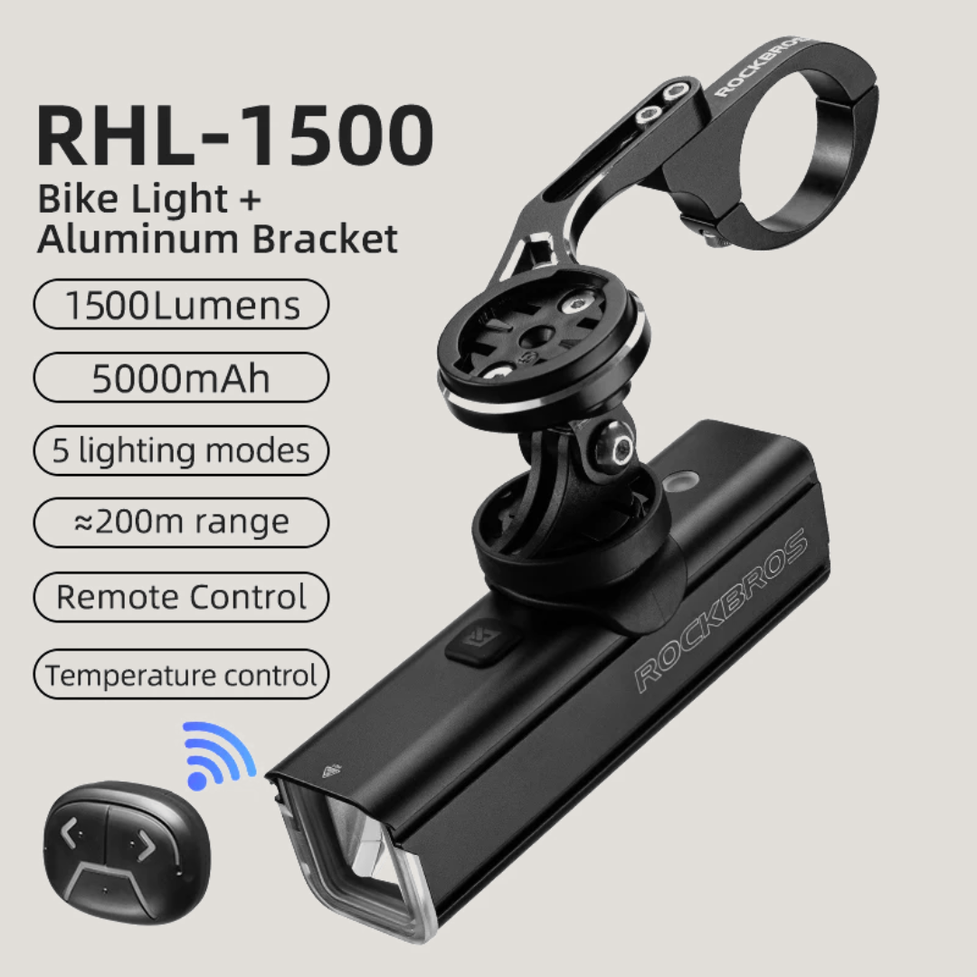 ROCKBROS Smart Sensor Bike Headlight RHL1500 With Remote Control