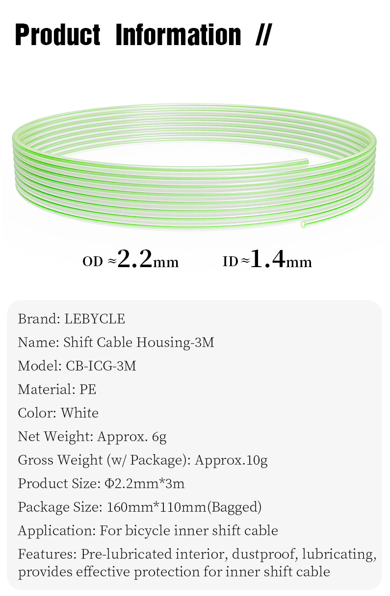 Internal Cable Conduit 3Meters by LeBycle – DoGoodCo product photo 3