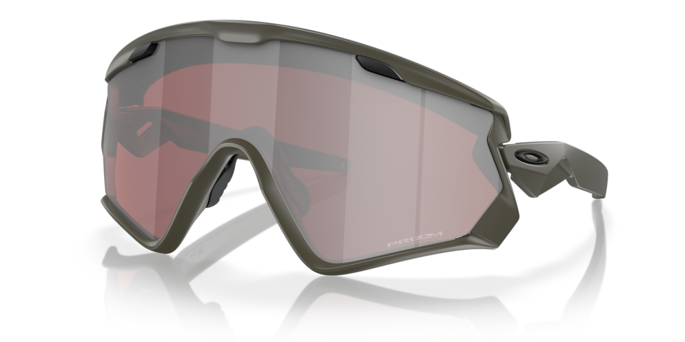 oakley sunglass Wind Jacket® 2.0 prizm snow black iridium Lenses with matte olive Frame