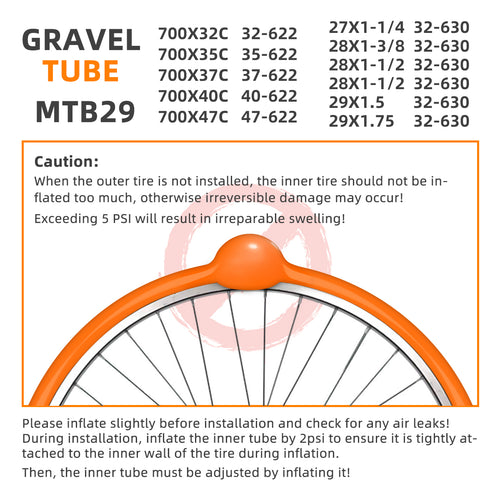 CYCLAMI gravel TPU tube detail