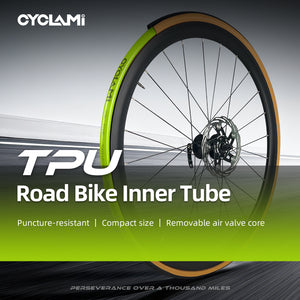 CYCLAMI 38g Green TPU Road 18-32C (Road) 60mm Metal Valve by Cyclami – DoGoodCo product photo 3