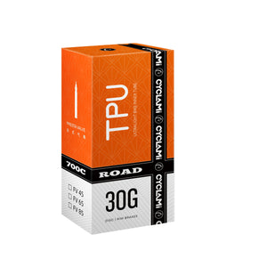 CYCLAMI 30g Orange TPU Road 18-32C (Road) 65mm Plastic Valve by Cyclami – DoGoodCo product photo 1