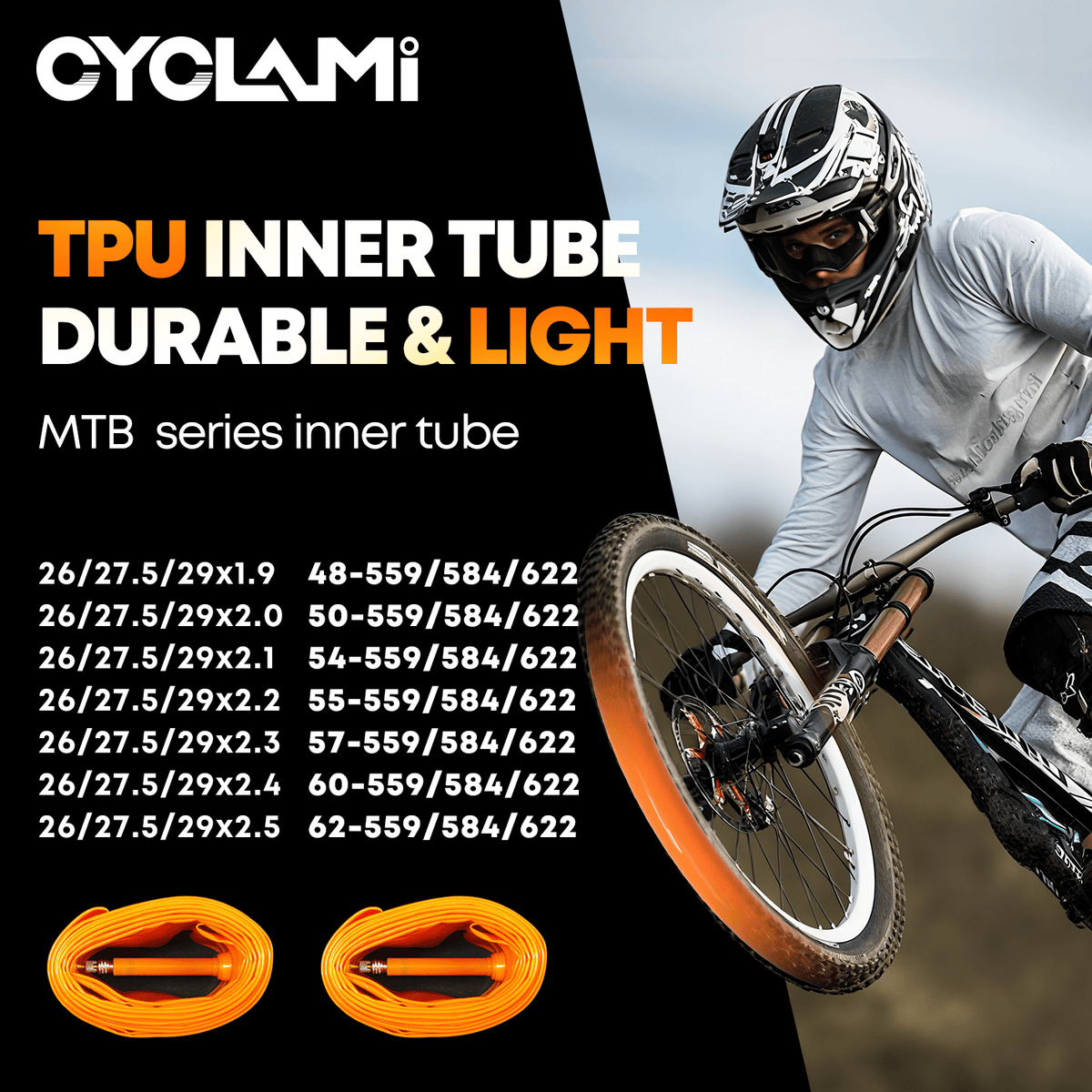 CYCLAMI 65g TPU MTB Tube folded