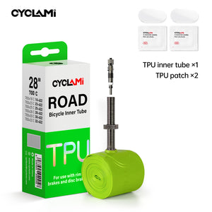 CYCLAMI 38g Green TPU Road 18-32C (Road) 60mm Metal Valve by Cyclami – DoGoodCo product photo 2