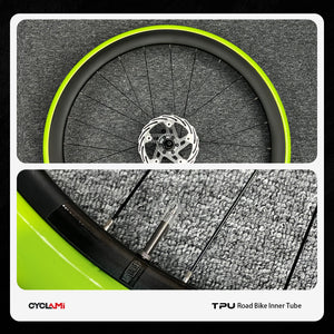 CYCLAMI 38g Green TPU Road 18-32C (Road) 60mm Metal Valve by Cyclami – DoGoodCo product photo 8