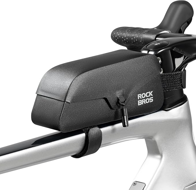 ROCKBROS Bicycle Top Tube Bag 0.9 Litre Magnetic Suction Cycling Bag Waterproof Portable Front Frame Pack Large Capacity For MTB Road Bike