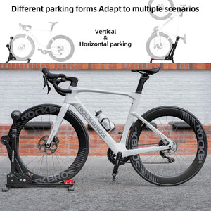 ROCKBROS Bike Stand Floor Foldable Bike Parking Stand 2-in-1 Adjustable Vertical Bicycle Holder Rack for 24"-29" Mountain Road Bike Indoor Outdoor Garage Storage by Rockbros – DoGoodCo product photo 8