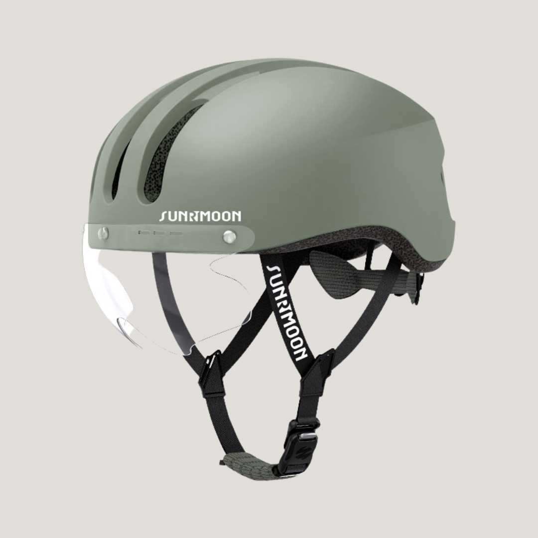 Sunrimoon TT-23 Cycling Helmet With Lense Pine Green