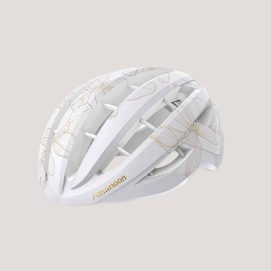 Sunrimoon CS-57 White Magnolia 3D Grid Cycling Helmet