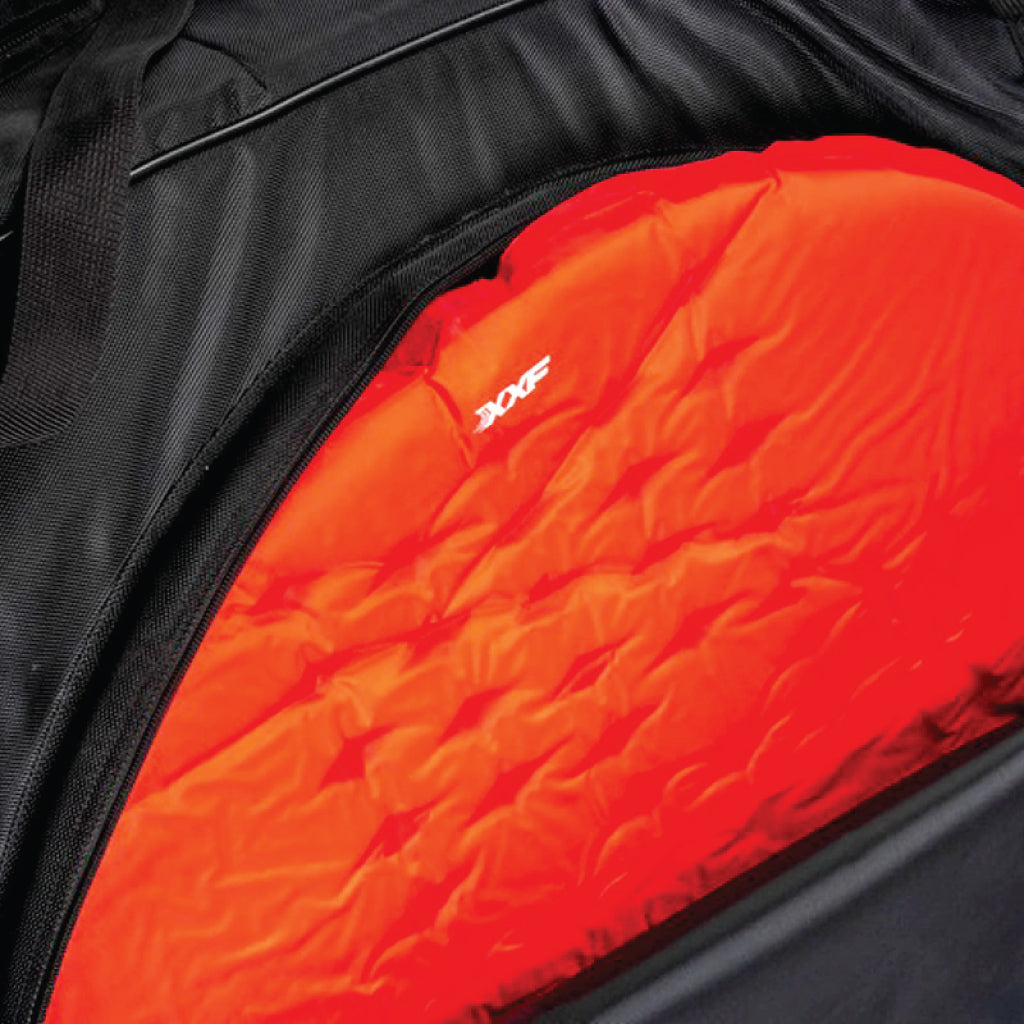 XXF N2020 bike transport bag folded into its compact storage pouch