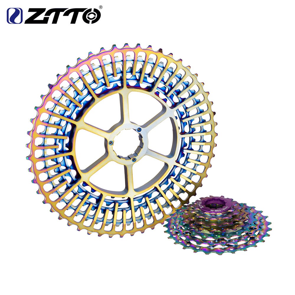 ZTTO 12 Speed 11-52T SLR2 Rainbow Cassette detail