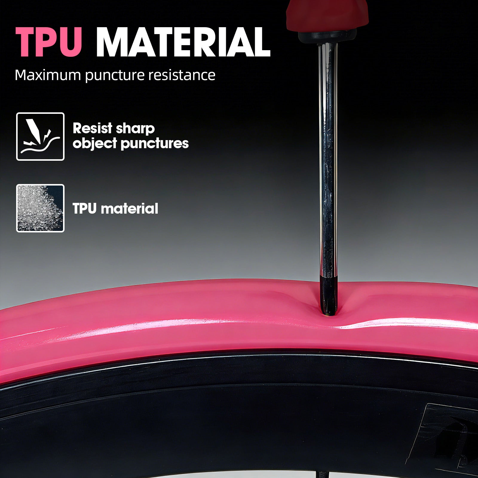 CYCLAMI 30g Pink TPU Road 18-32C (Road)65mm Metal Valve by Cyclami – DoGoodCo product photo 5