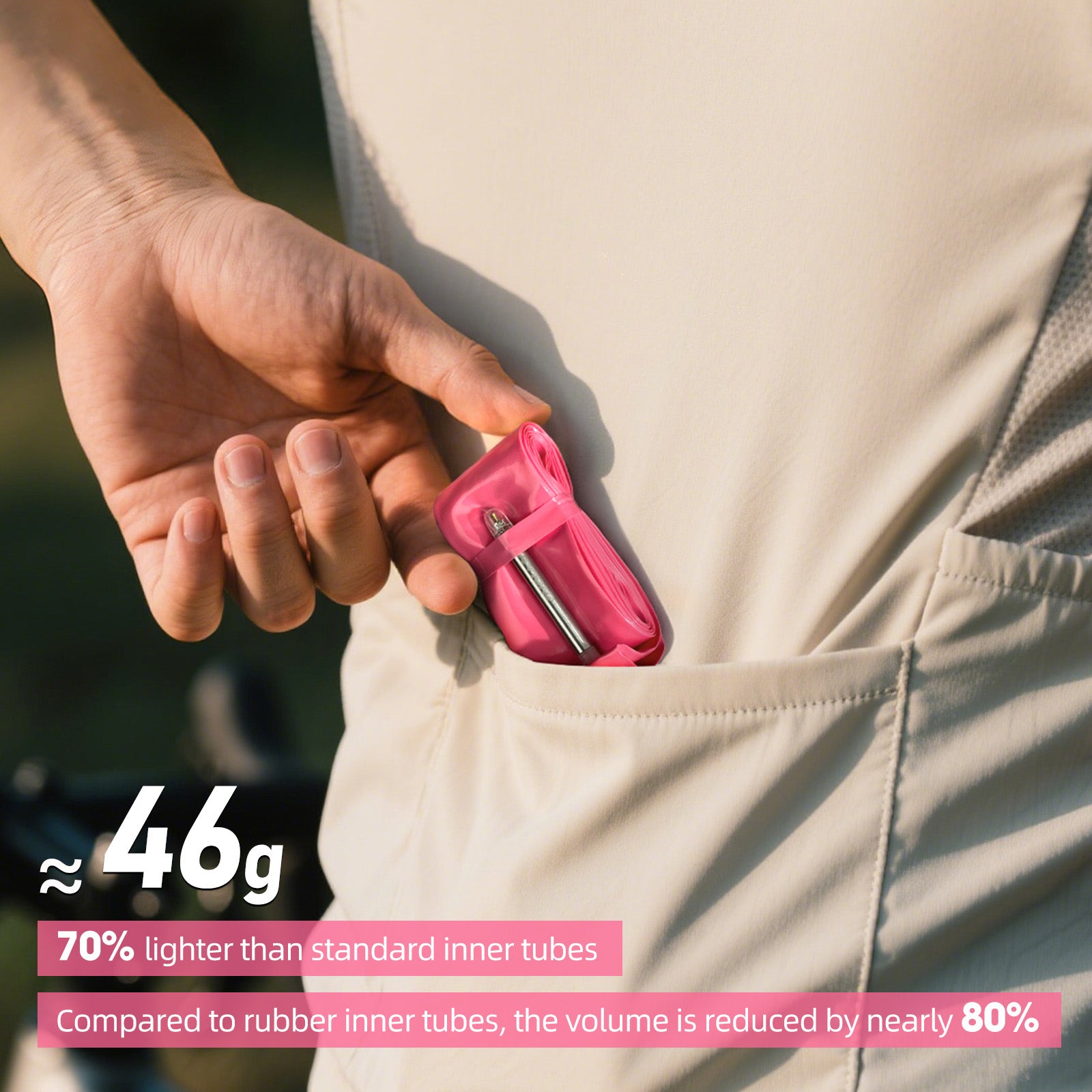 CYCLAMI 46g Pink TPU Gravel 32-47C (Gravel) 45mmMetal Valve by Cyclami – DoGoodCo product photo 4