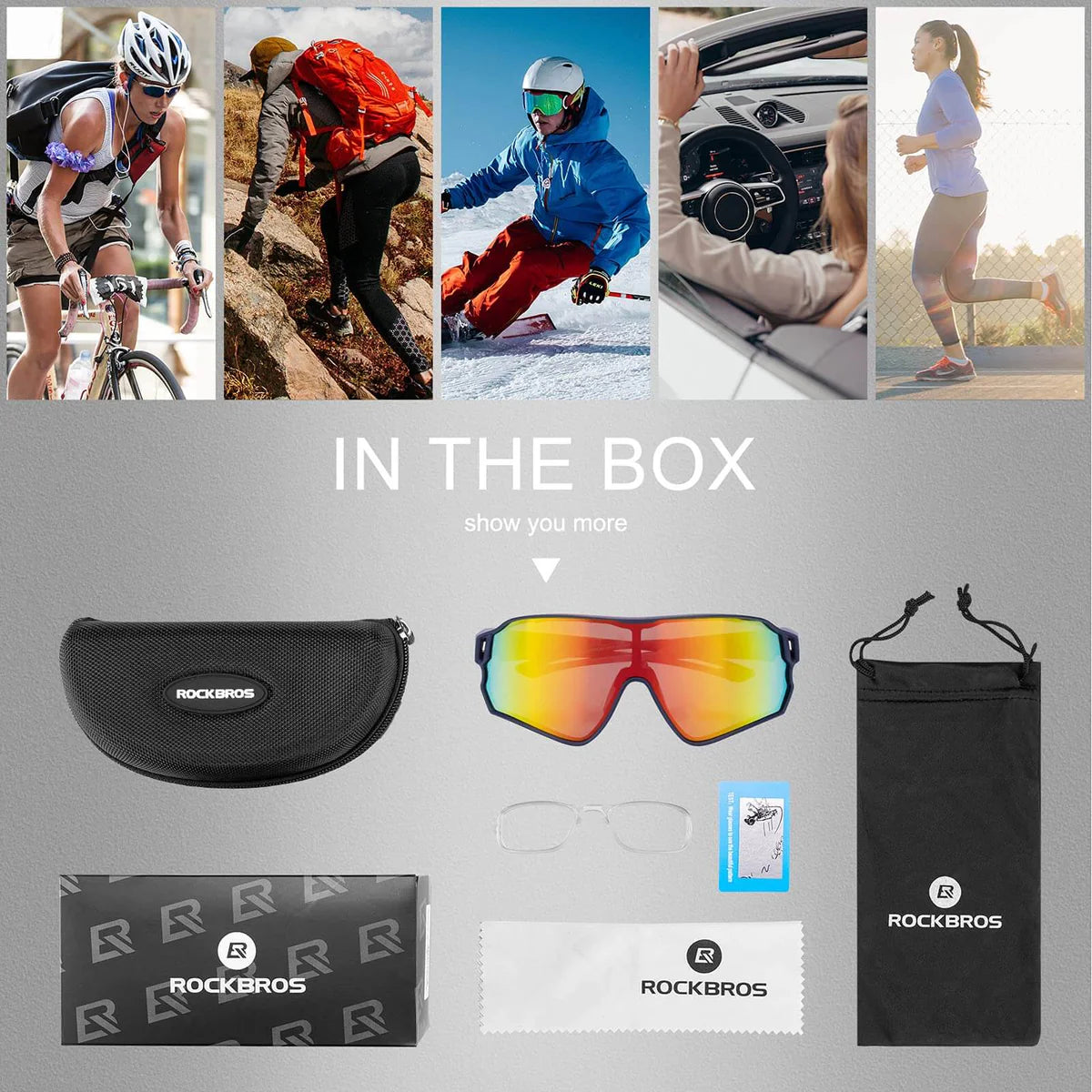 Rockbros Polarised Full Lens Sunglasses For Cycling Outdoor Sports Eyewear UV400 by Rockbros – DoGoodCo product photo 7