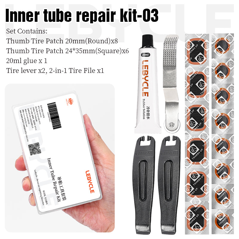 Inner Tube Patch Kit for Butyl and Latex Tubes Multiple Patches and Glue