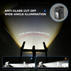 Bike Front Light with Remote Digital Display 1600LM 4000mAh IPX6 - M8 by Rockbros – DoGoodCo product photo 6