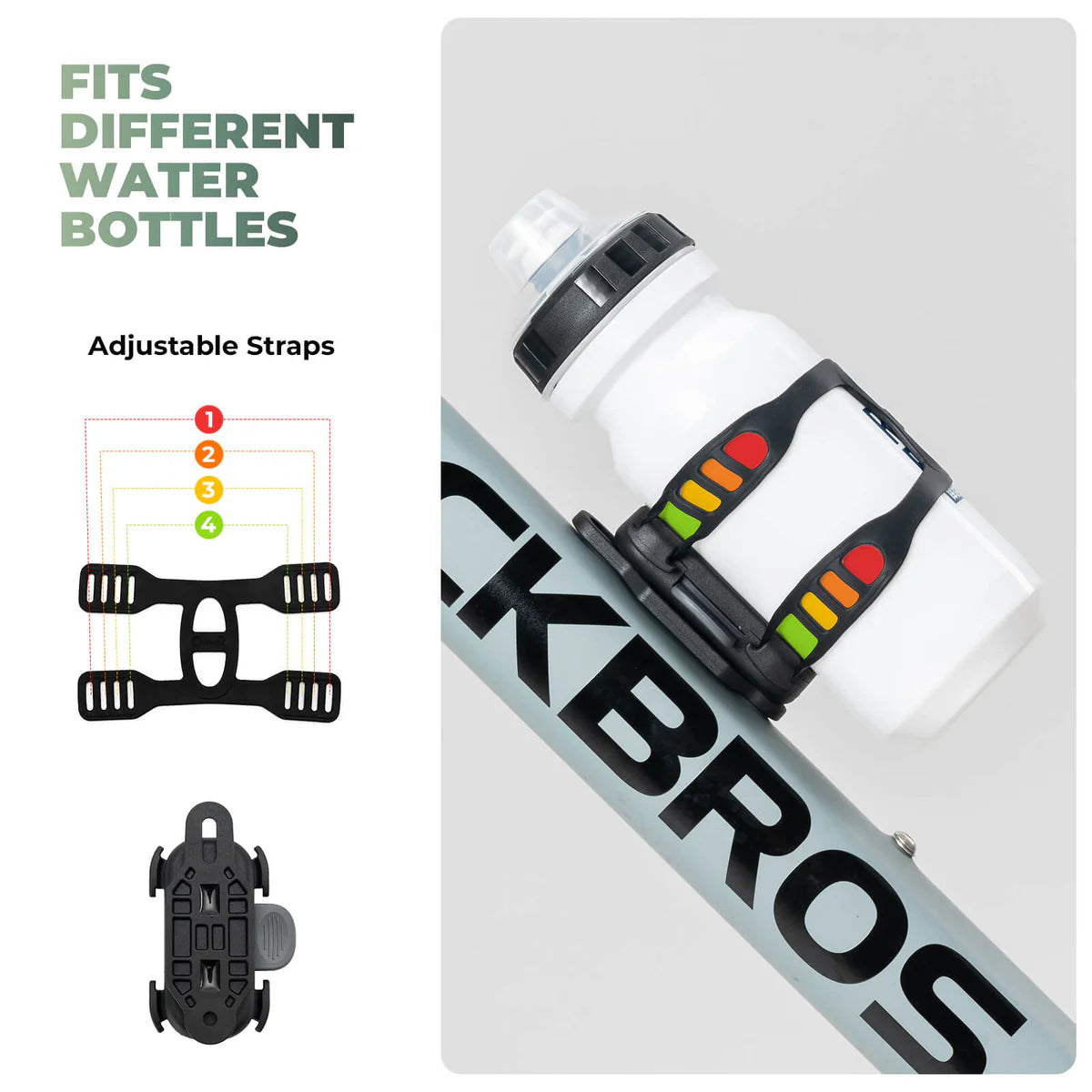 ROCKBROS Hot Sale Portable Outdoor Road Bike Silicone Magnetic Water Bottle Cage Lightweight Adjustable Durable Bicycle Holder by Rockbros – DoGoodCo product photo 5