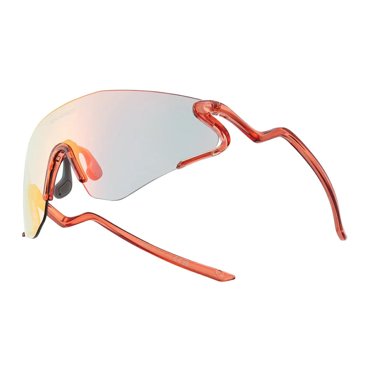 ROCKBROS Frameless Photochromic Cycling Sunglasses – Self-Tinting UV400 Wraparound