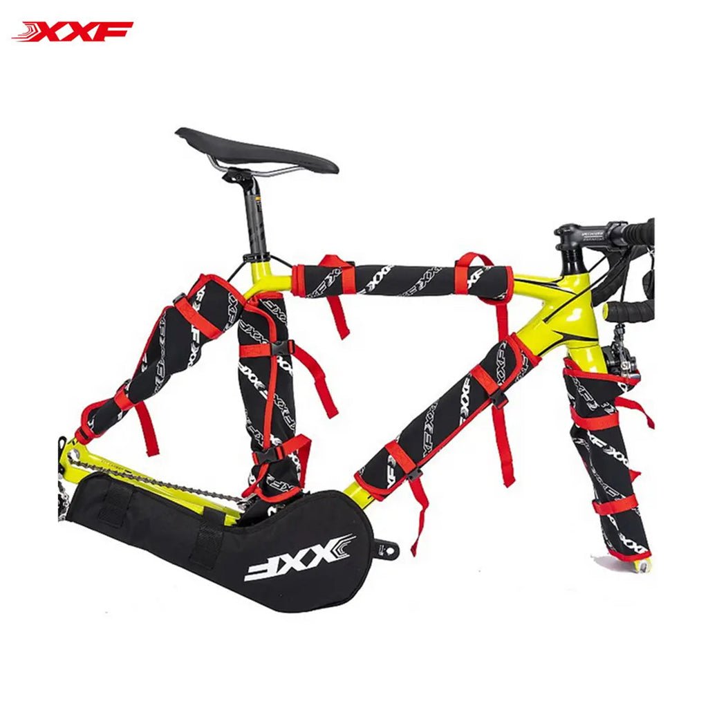 XXF NS01 protection set, 5 pieces laid flat, black and red