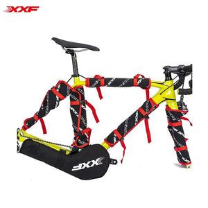 XXF NS01 protection set, 5 pieces laid flat, black and red